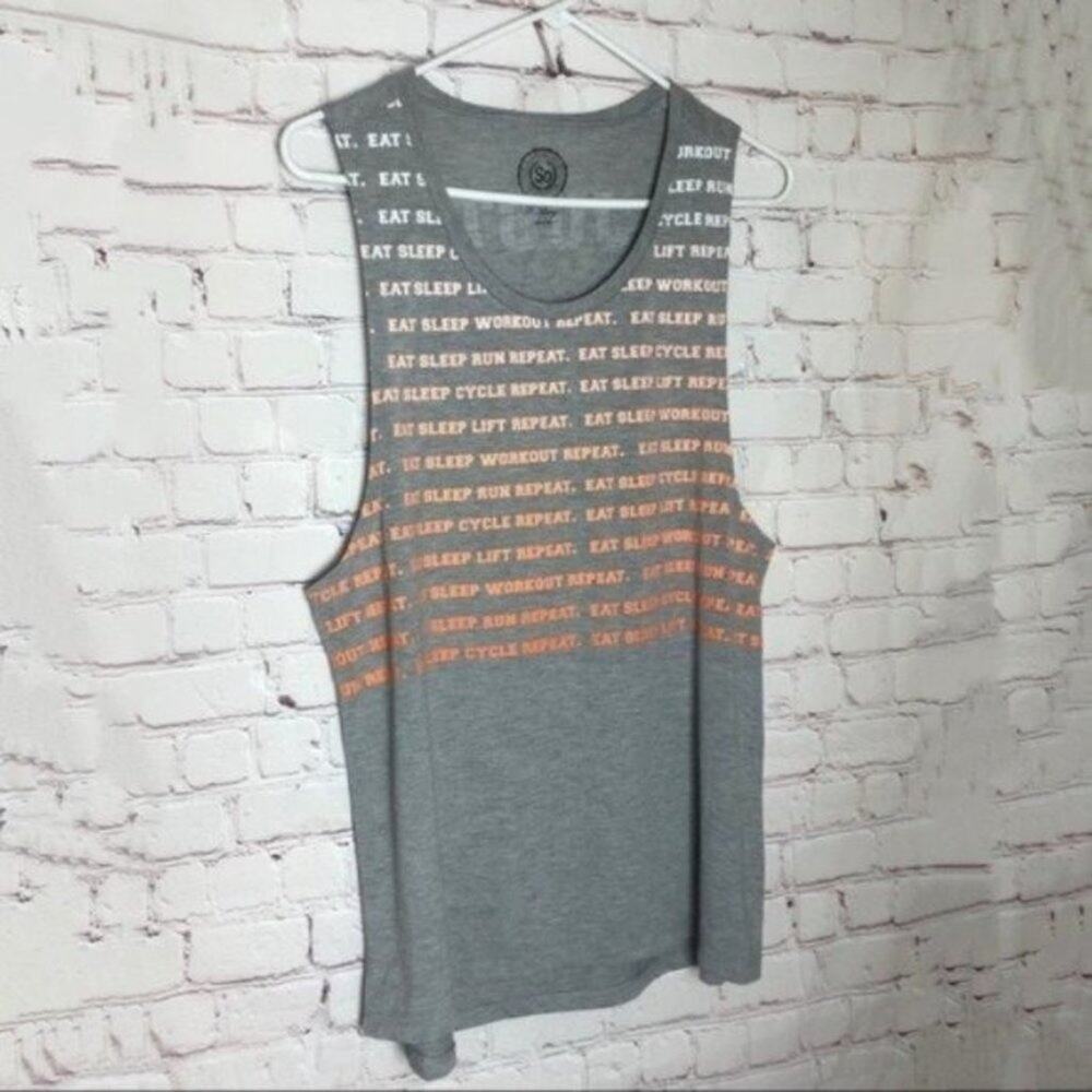 SO Motivational Athletic Sporty Workout Graphic Sleeveless Tee Size XL